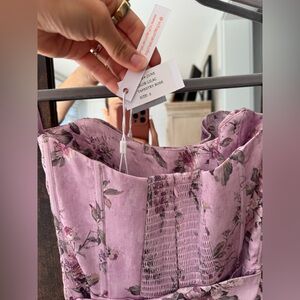 V. Chapman Floral Lavender Wedding Dress